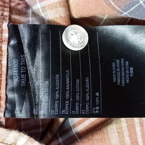 Volcom Modern Fit Button Up Plaid Shirt Men's Size L - Picture 11 of 14